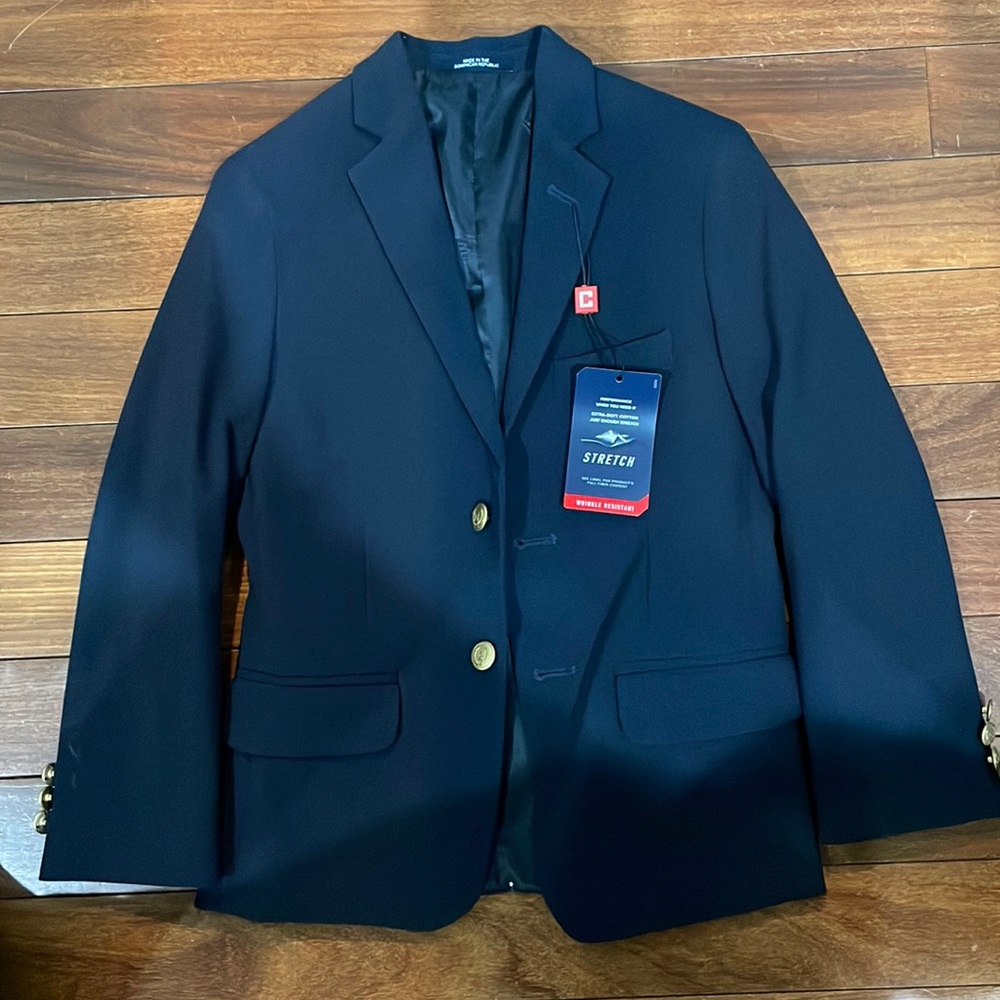 Boys Chaps Navy Sportcoat